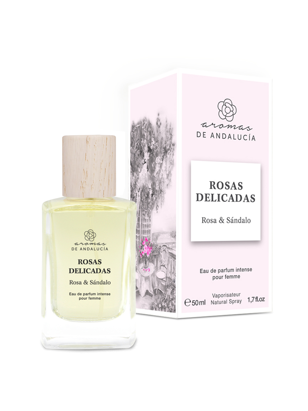 Perfume Rosas Delicadas - Rosa & Sándalo (50ml)